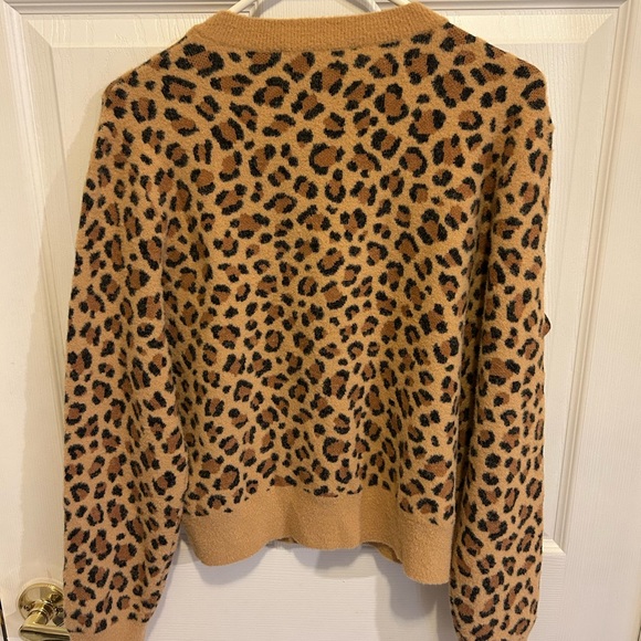 Ann Taylor Leopard Print Cardigan - Brown and Black - Picture 5 of 7